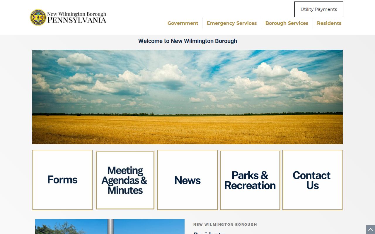 New Wilmington criminal records on the official borough page