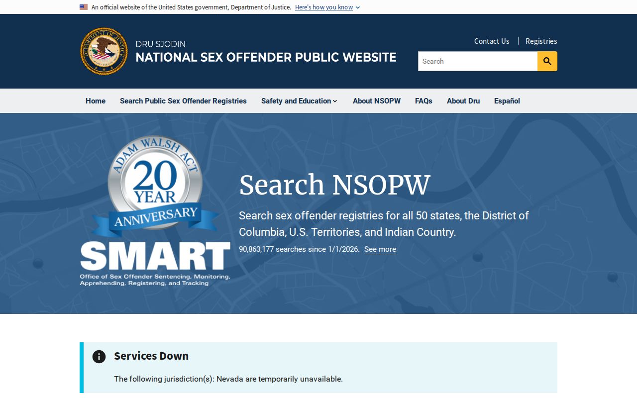 National supplement to Lawrence County sex offender lookup results